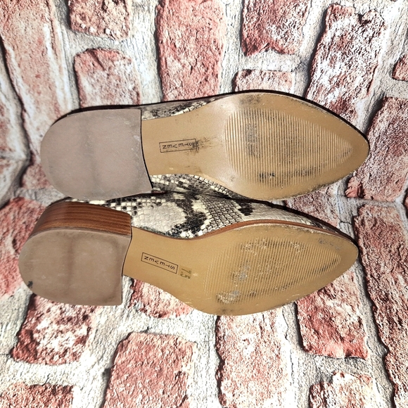 Steven by Steve Madden | Deandra Snakeskin Embossed Point Toe Mules - Picture 9 of 16